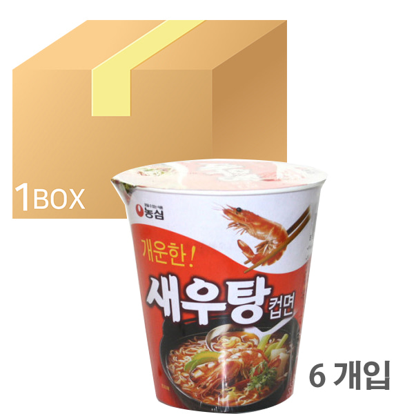농심 새우탕 소컵 1box 6개입